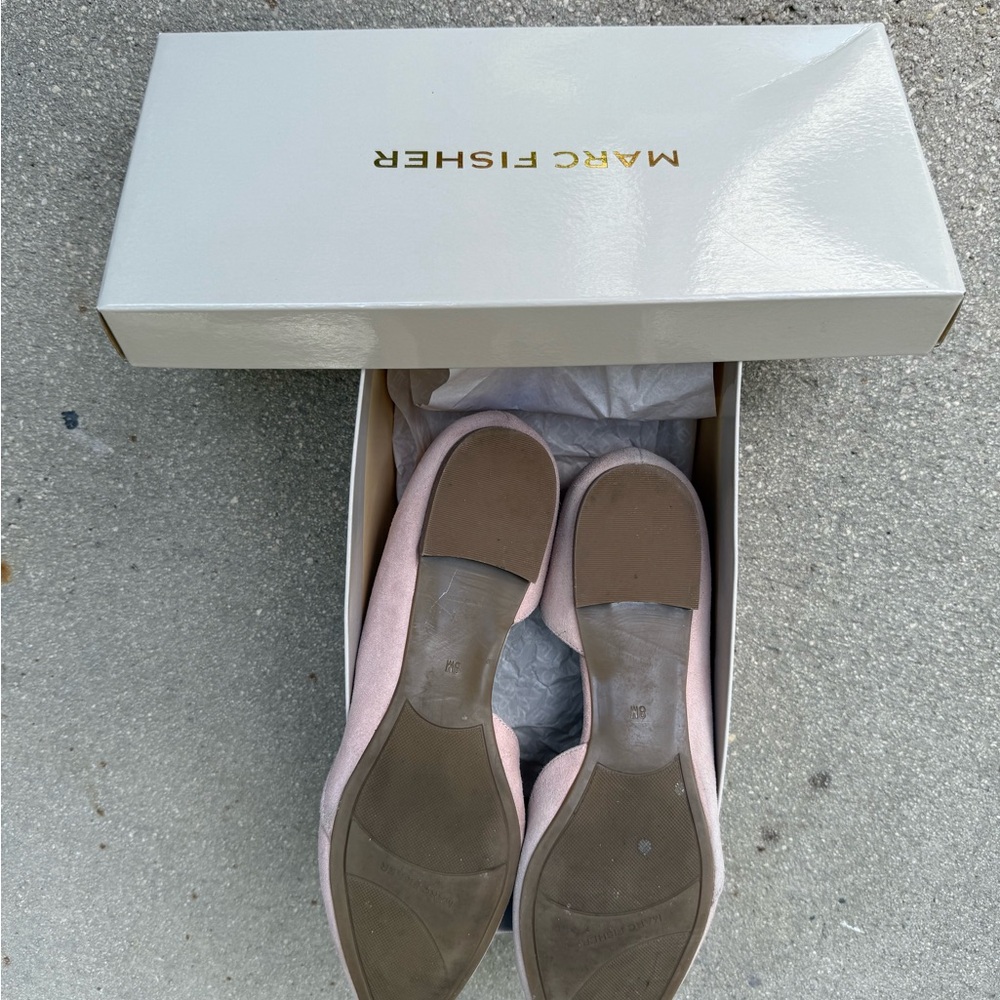 Marc Fisher Pink Ballet Flats with Pointed Toe original box size 8 “MFANNY” - Picture 6 of 12